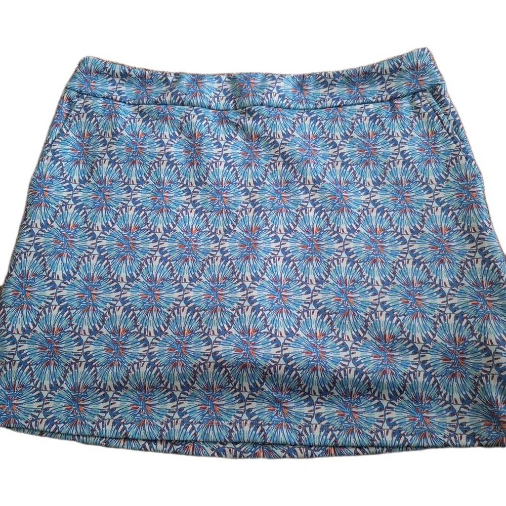 Vineyard Vines Womens LARGE Shell Print Golf Skort Skirt Tennis PICKLEBALL Beach